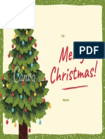 Red and Green Hand Drawn Christmas Tree Christmas Art Card PDF