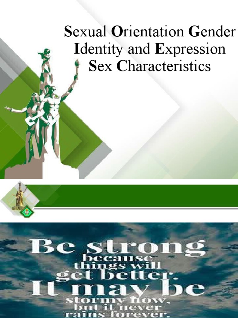Sexual Orientation Gender Identity and Expression Sex Characteristics ...