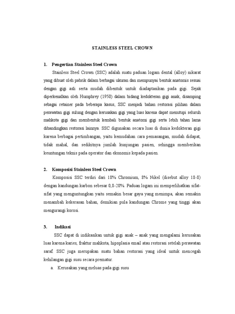 A COMPREHENSIVE GUIDE TO STAINLESS STEEL CROWNS PDF