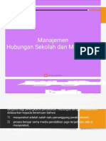 Hubungan Sekolah Dan Masyarakat