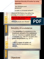 What Are Solutions and Suspensions? Why Is Water A Universal Solvent? Solubility of A Solute in A Solvent?