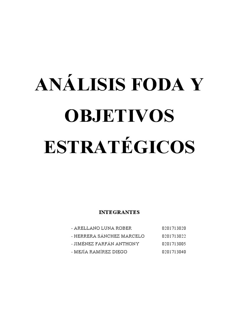 Análisis FODA y Estrategias Territoriales | PDF | Contaminación | Economias