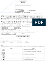 Mapeh First Summative Test