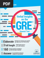 Verbal Insights On The GRE General Test