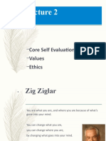 Core Self Evaluation - Values - Ethics