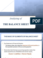 Analyzing Of: The Balance Sheet