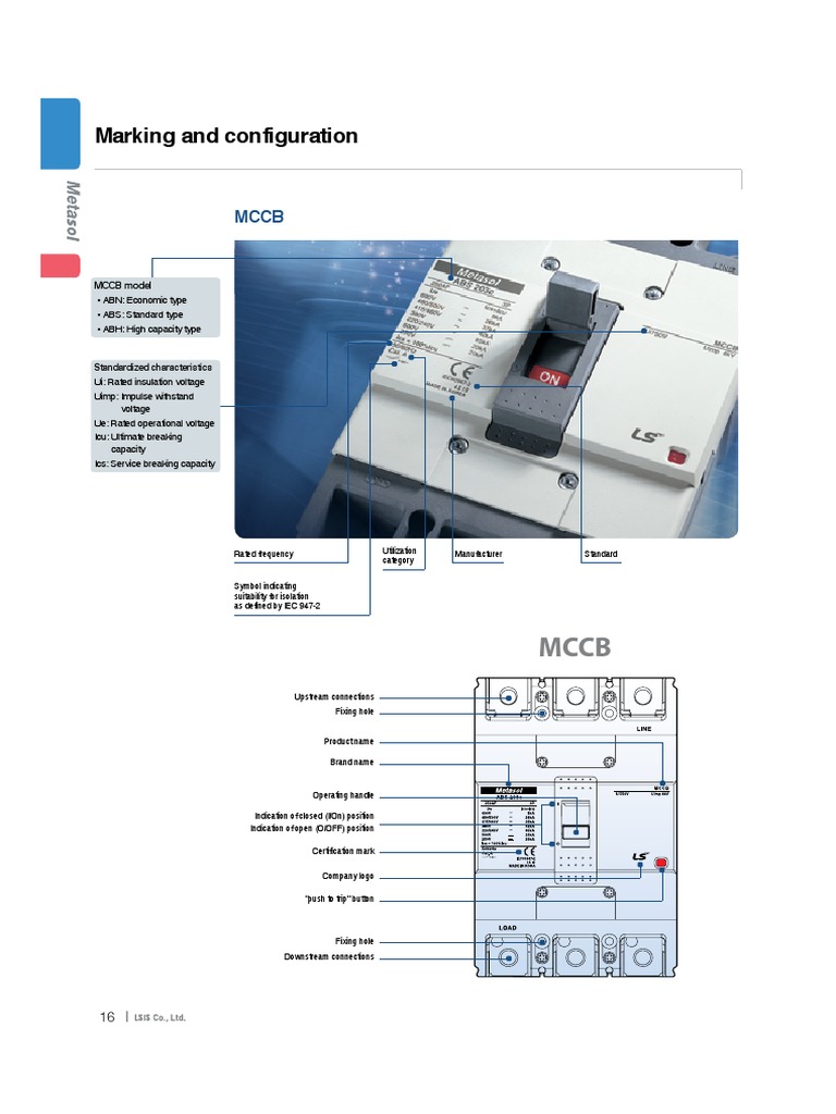 Marking and Configuration: MCCB Model | PDF | Physical Quantities ...