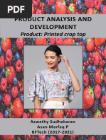 Product Analysis and Development: Product: Printed Crop Top