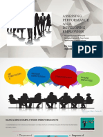 Assessing Performance AND Developing Employees: de Leon, Marc Carlos D. Aguada, Paulyn G