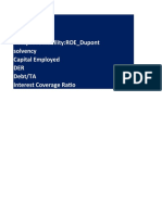 Recap: Profitability:ROE - Dupont Solvency Capital Employed DER Debt/TA Interest Coverage Ratio