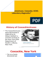 Topic: "Picoronoviruses. Coxsackie. ECHO. Laboratory Diagnostics"