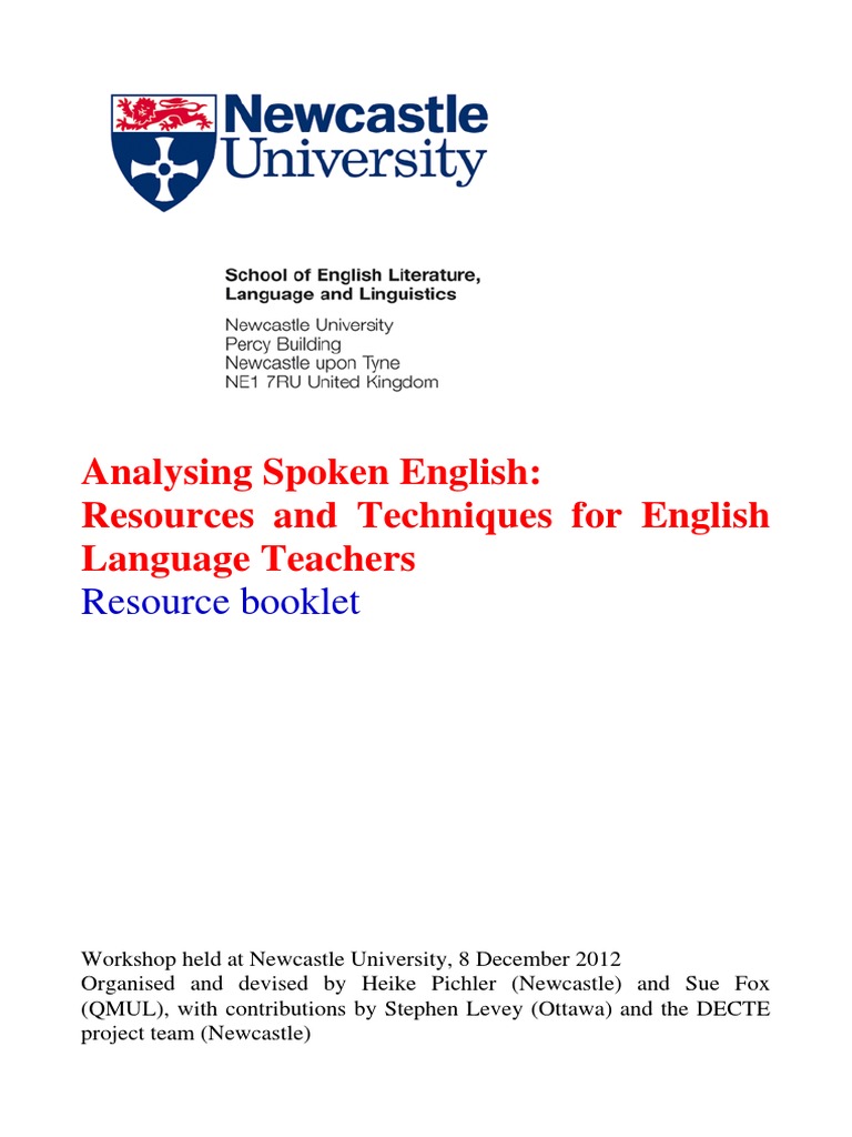 Resources for Teaching Spoken English | PDF | English Language ...