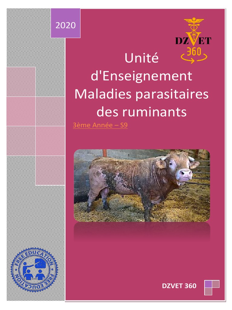 S9 - Maladies Parasitaires Des Ruminants-DZVET360-Cours-veterinaires | PDF  | Mouton | Parasitisme