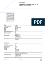 Product Data Sheet: Pragma Surface Enclosure - IP30 - 3 X 18 Modules - Transparent Door