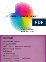 Uv-Visible Spectroscopy: Presented By: Gabriel Engonga Flora Dike Ngozi