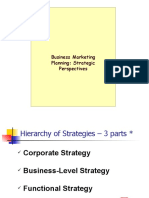 Strategic Business Marketing Planning: Hierarchy of Strategies