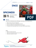 The Science OF Spiciness: Warm Up