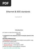 Ethernet & IEEE Standards: Lecture-9