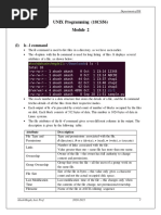 UNIX Programming - Module 2 Notes PDF