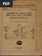 Statistics of Cattle, Calves, Beef, Veal, Hides, and Skins, (USDA ...