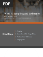 FIN 640 - Lecture Notes 4 - Sampling and Estimation