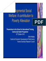 Developmental Social Welfare: A Contribution To Poverty Alleviation