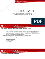 Ee - Elective 1: Power System Protection 1