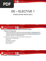 Ee - Elective 1: Power System Protection 1