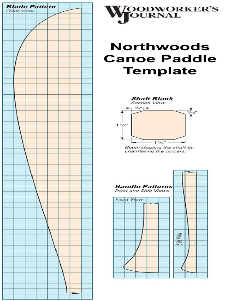 Canoe Paddle Template PDF | PDF