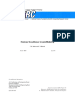 Room Air Conditioner System Modeling: Acrc Tr-60 July 1994