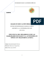 Influencia Del Desarrollo de Habilidades Sociales y Autonomía en Niños