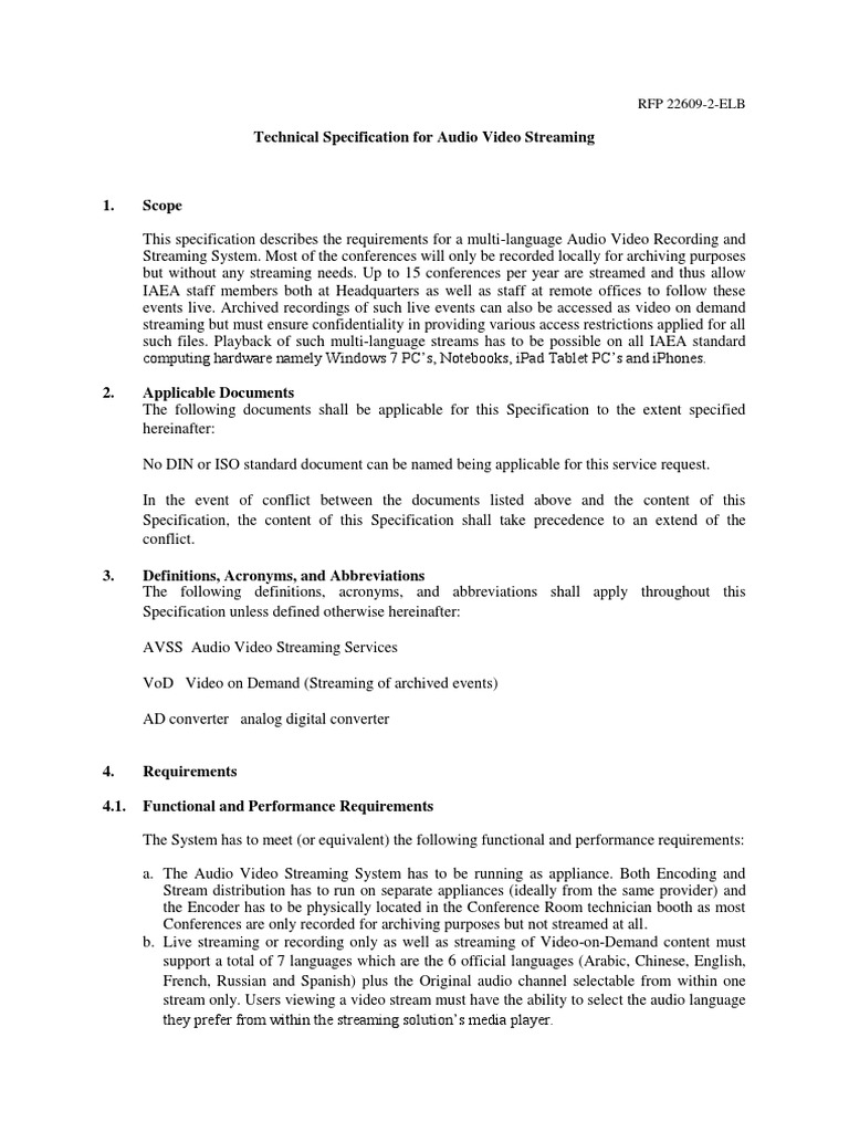 4 - Technical Specification - Multi Language Audio Video Streaming ...