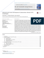 Historical and Recent Development of Photovoltaic Thermal (PVT)