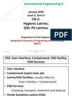 CE 333: Environmental Engineering II: CN-2: Hygienic Latrine OSS: Pit Latrines