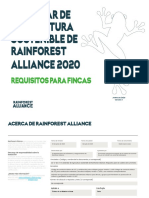 2020 Sustainable Agriculture Standard - Farm Requirements - Rainforest Alliance Es PDF