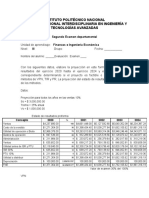 Segundo Examen de Finanzas e Ing. Económica