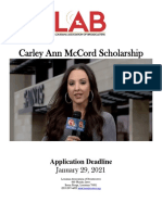 2020 Carley McCord Scholarship