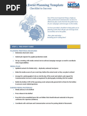 3-Step Event Planning Checklist
