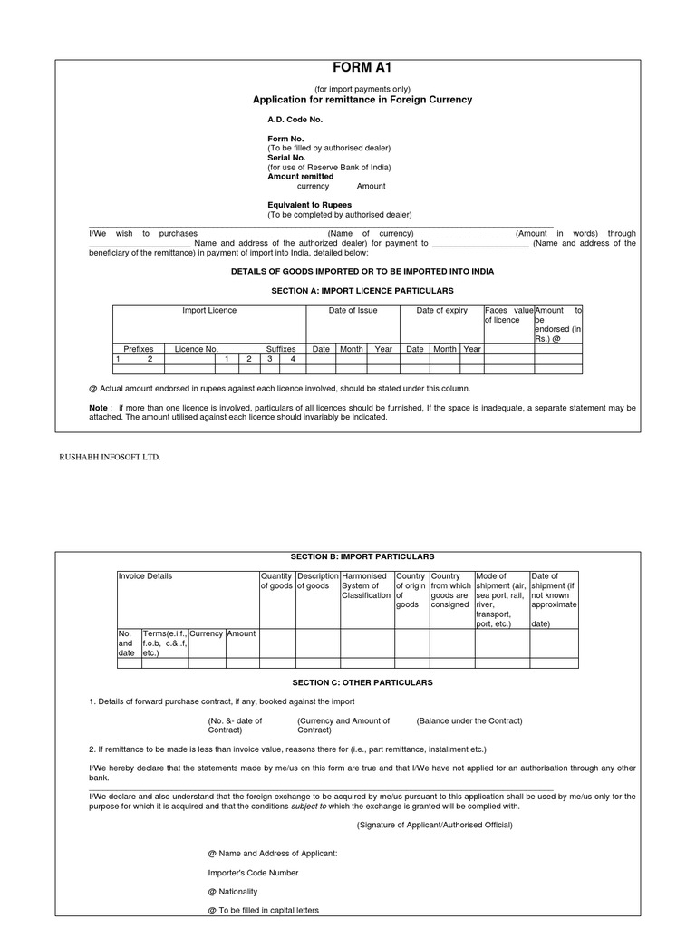 FORMA1A Invoice Economies