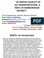 ANALYSIS OF MSRTC SERVICE QUALITY