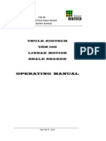 Operating Manual: Thule Rigtech VSM 100 Linear Motion Shale Shaker