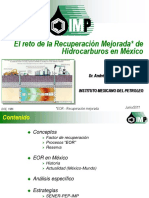 El Reto de La Recuperación Mejorada de Hidrocarburos en México