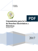 Lineamientos para la Gestión de Desechos Electrónicos y Eléctricos