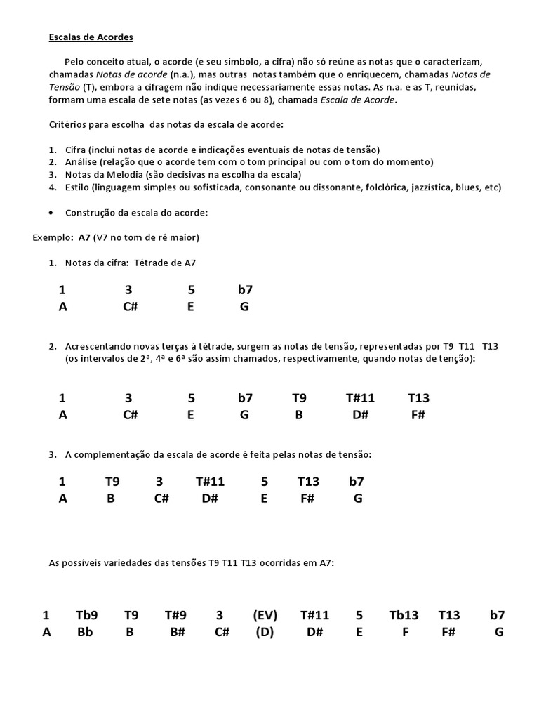 Improvisacao Aula 3 PDF, PDF, Acorde (música)