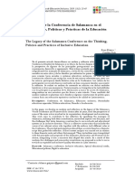 El Legado de La Conferencia de Salamanca en El Pensamiento, Políticas y Prácticas de La Educación Inclusiva