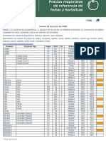 Boletin de precios 18 de junio