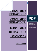 Consumer Behaviour Consumer Behaviour Consumer Behaviour (MKT-575)