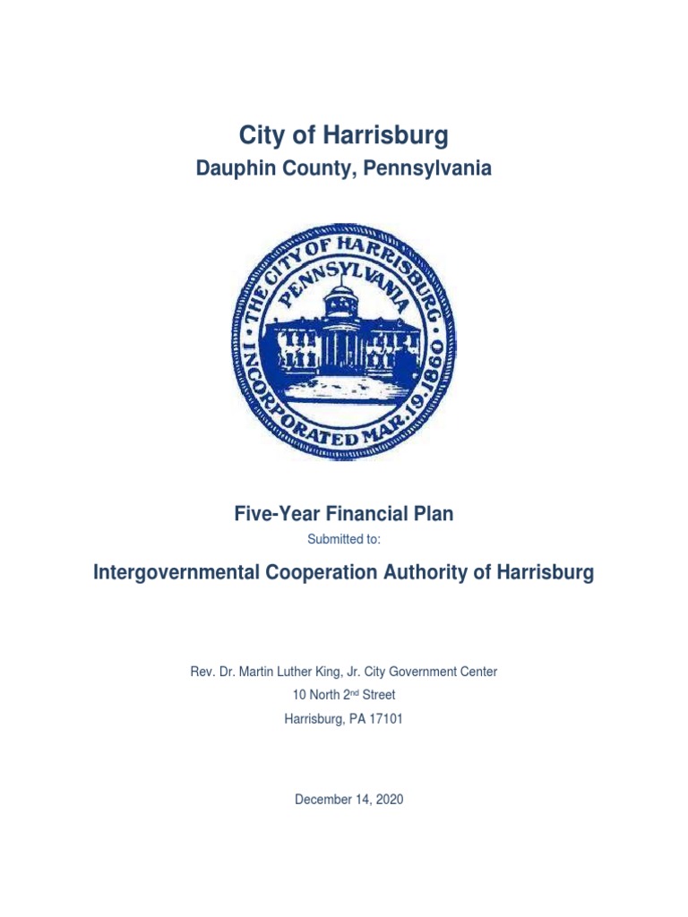 City of Harrisburg Five Year Plan PDF Property Tax Taxes