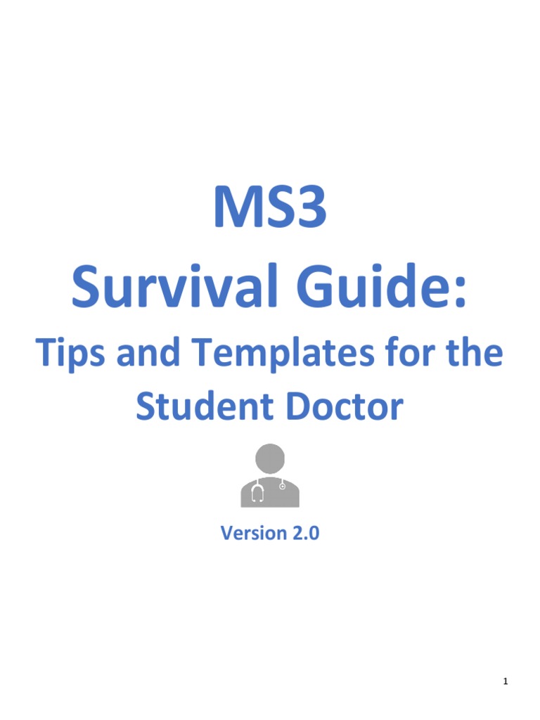 Ms3 Survival Guide 2 0 Final Pdf Pdf Management Of Hiv Aids Medicine