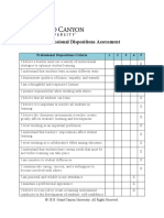 portfolio professional dispositions assessment